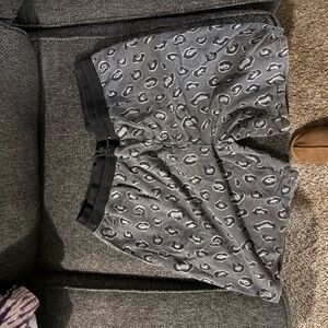 Gray Patterned Shorts